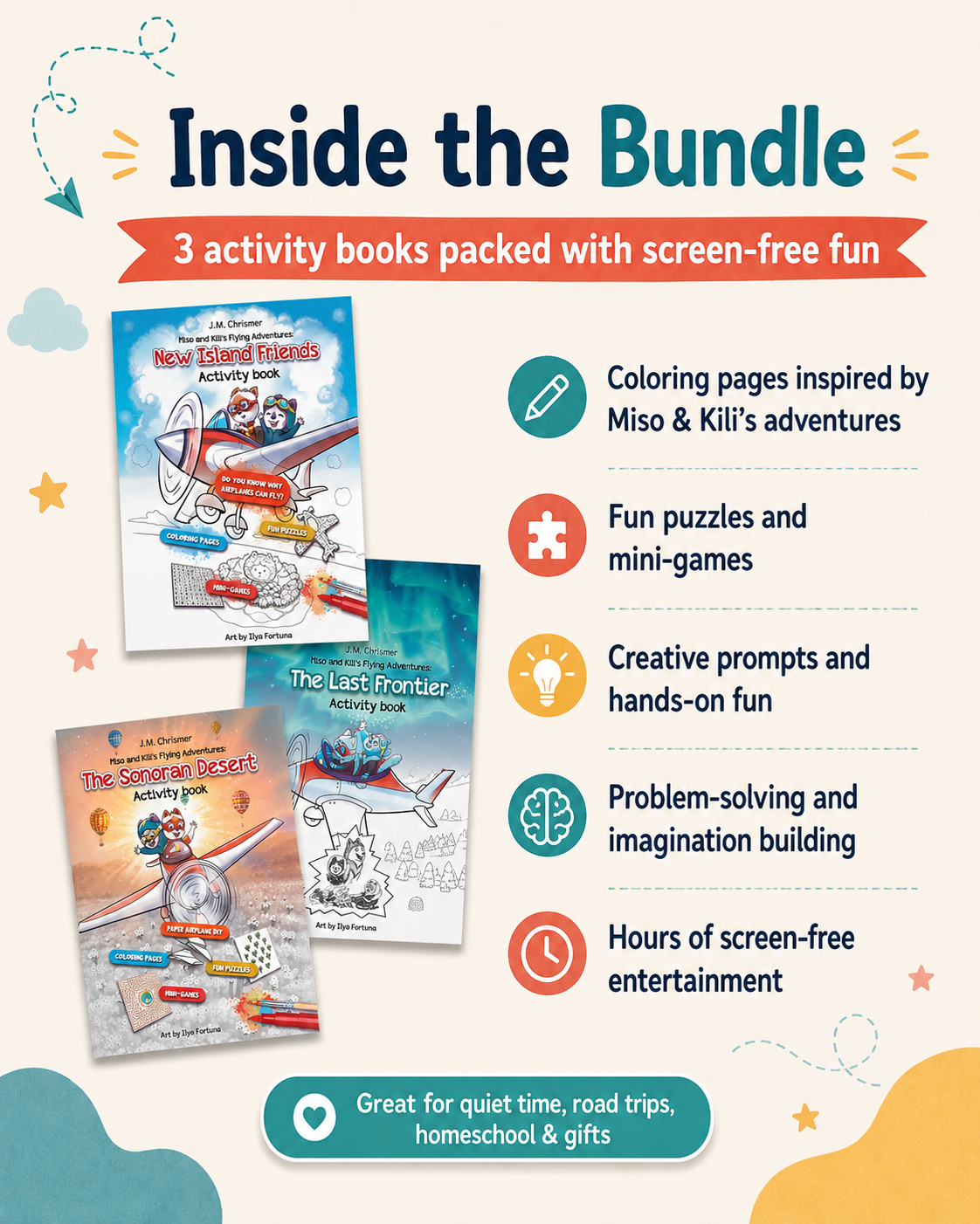 Miso & Kili Activity Book Bundle — 3 Adventures in One!