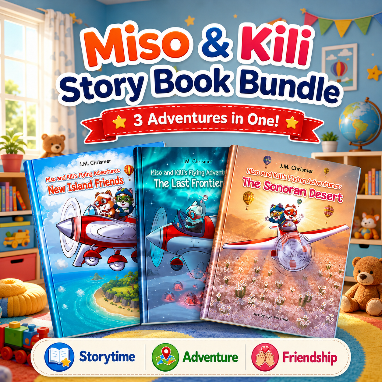 Miso & Kili’s Flying Adventures — Books 1–3 Bundle (softcovers)
