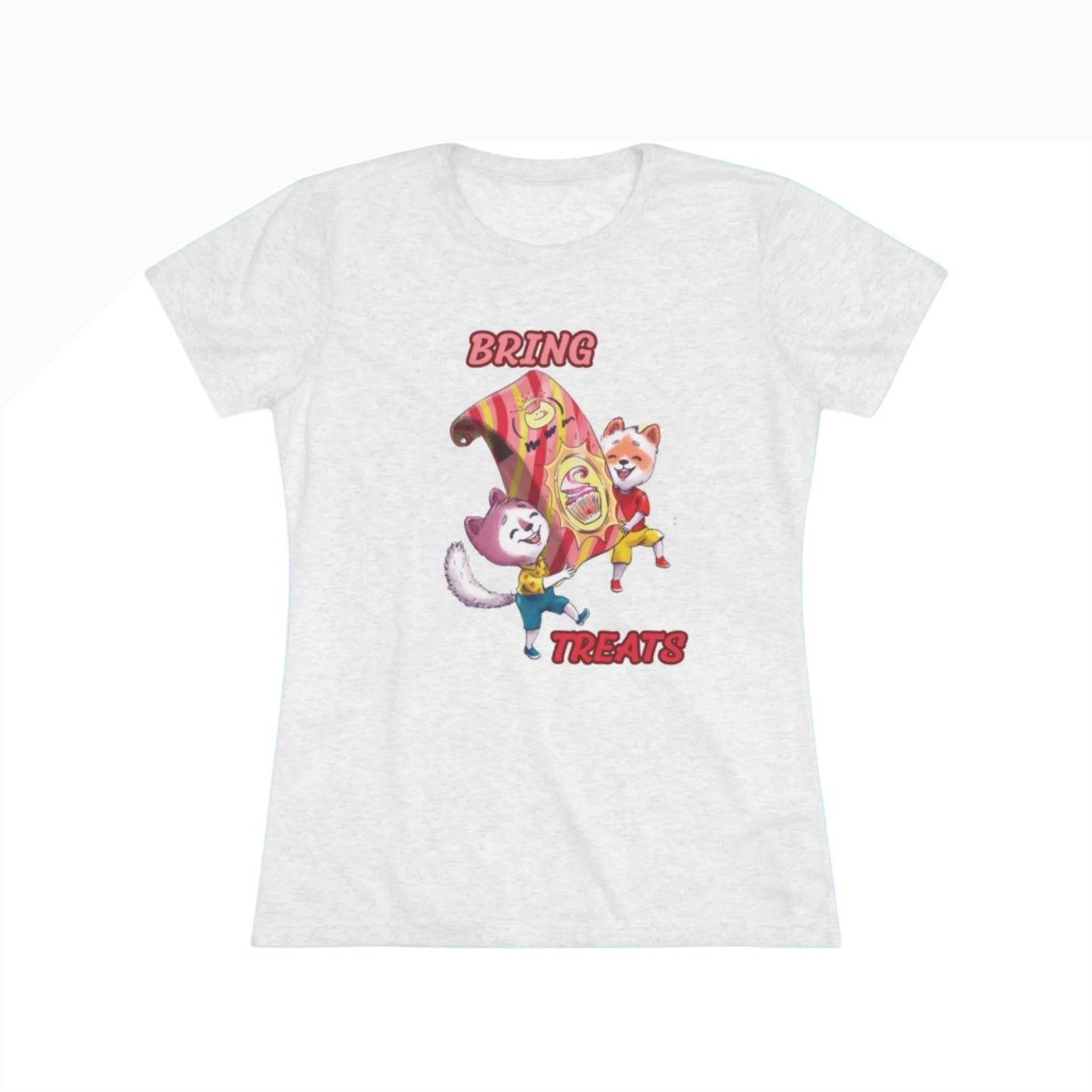 Bring Treats (Women’s Tee) - L / Tri-Blend Heather White - T-Shirt