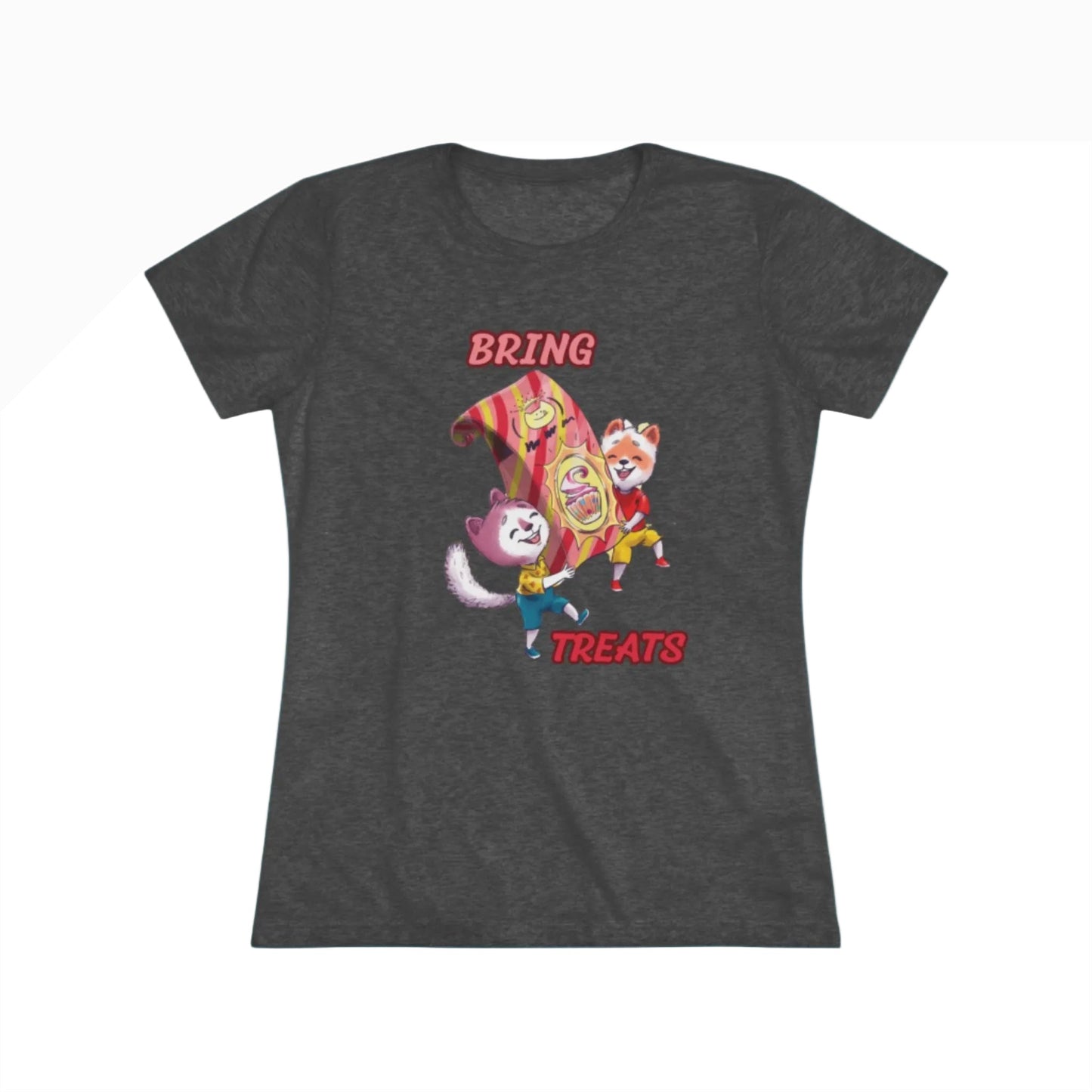 Bring Treats (Women’s Tee) - L / Tri-Blend Vintage Black - T-Shirt