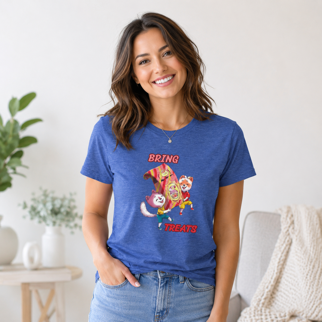 Bring Treats (Women’s Tee) - S / Tri-Blend Vintage Navy - T-Shirt