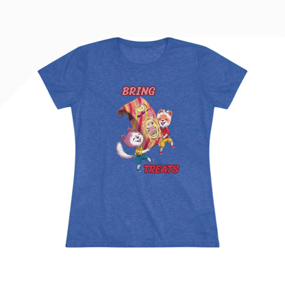 Bring Treats (Women’s Tee) - S / Tri-Blend Vintage Royal - T-Shirt