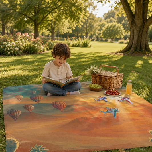 Miso and Kili Sonoran Desert Sunrise Blanket - 60’’ × 50’’ - Home Decor