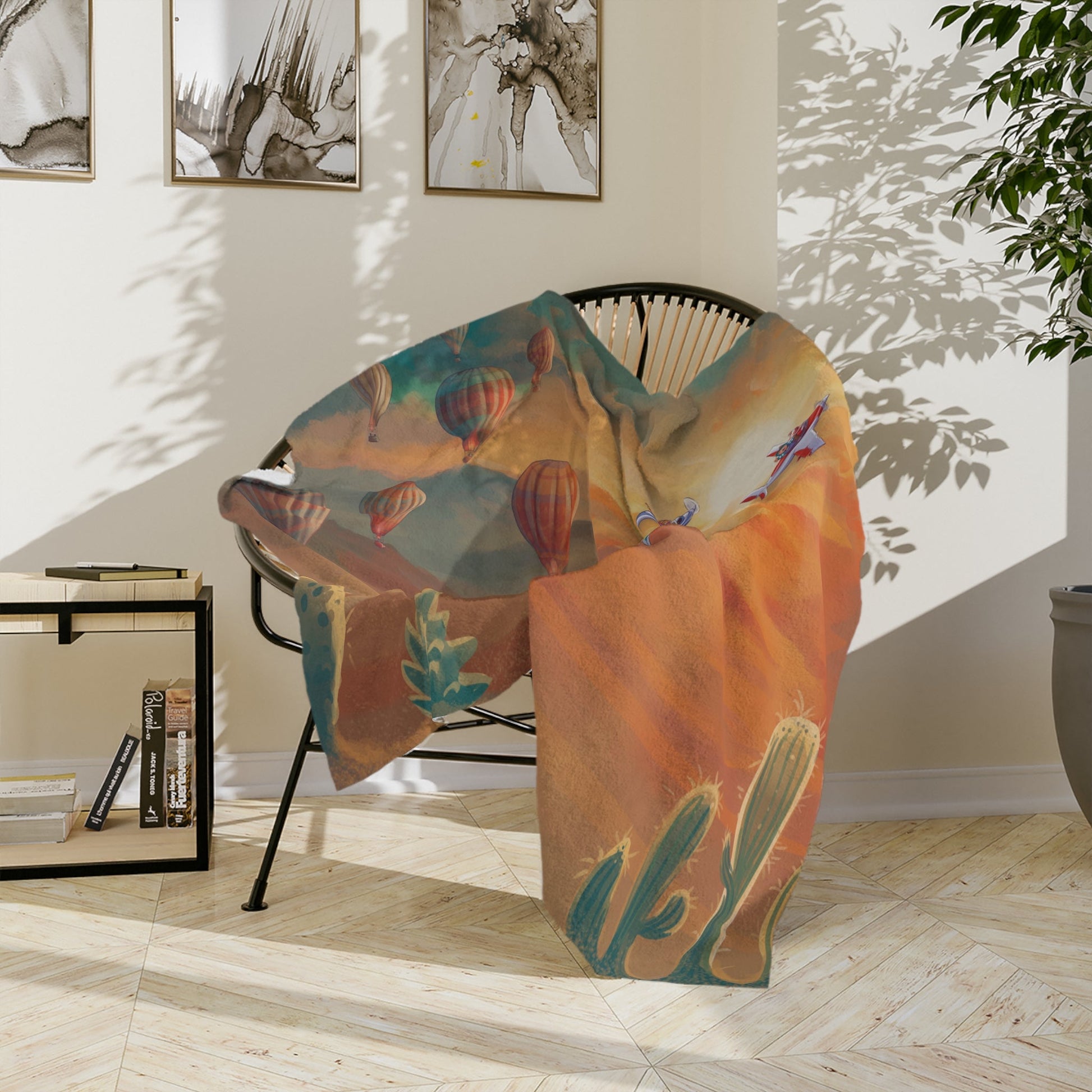 Miso and Kili Sonoran Desert Sunrise Blanket - 60’’ × 50’’ - Home Decor