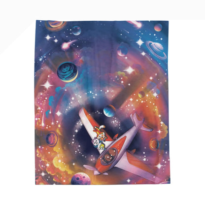 Miso and Kili Under the Stars Plush Blanket - 50’’ × 60’’ - All Over Prints