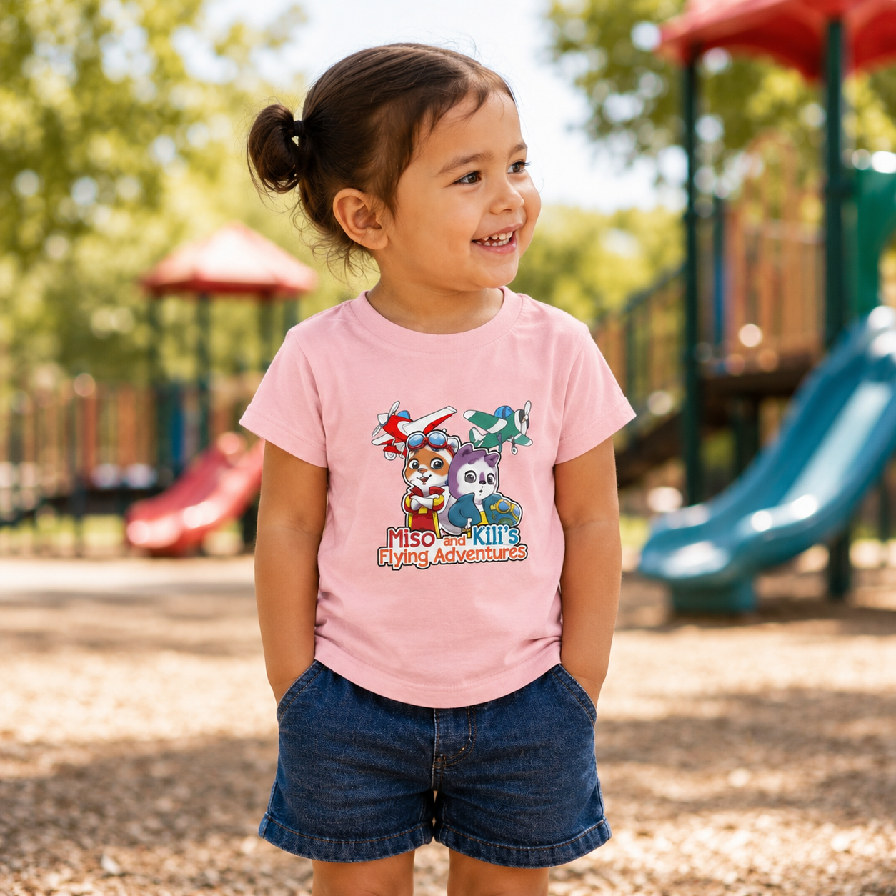 Miso & Kili’s Classic Logo Toddler Tee - Pink / 3T - Kids clothes